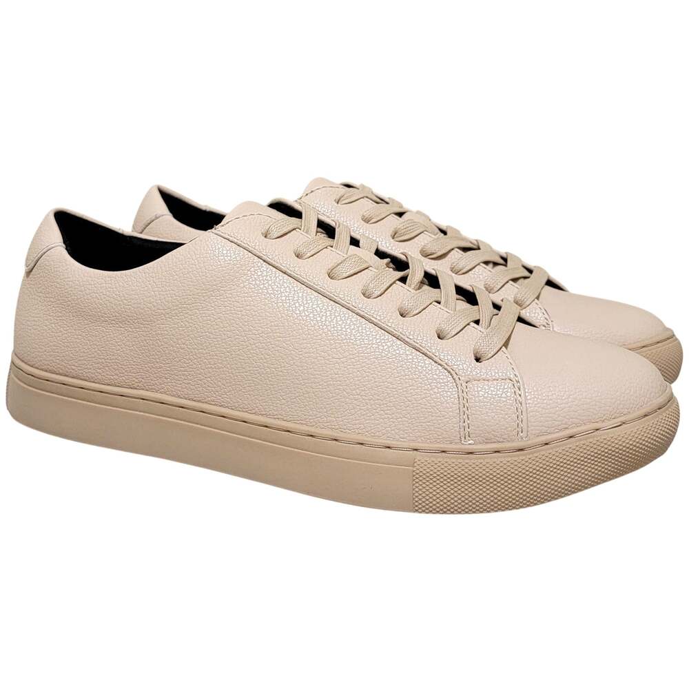 Alfani Men Grayson Low Top Lace Up Sneakers Size US 9M Tan Beige Faux Leather